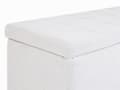 Miniatyrbillede 7 af 10: Puf hvid polyester 100 x 42 x 40 cm polstret fodskammel stue moderne stil stue opholdsrum