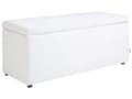 Miniatyrbillede 1 af 10: Puf hvid polyester 100 x 42 x 40 cm polstret fodskammel stue moderne stil stue opholdsrum