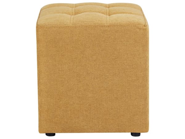 Puf Gult Stof 38 x 38 cm Firkantet form Moderne design Tilbehør Fodskammel Stue