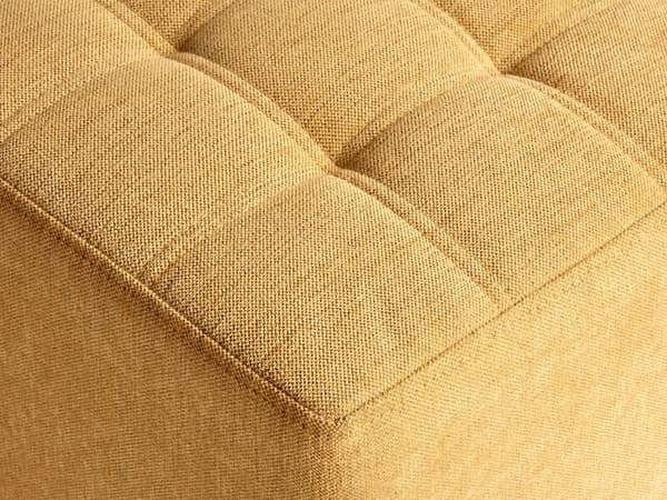 Puf Gult Stof 38 x 38 cm Firkantet form Moderne design Tilbehør Fodskammel Stue