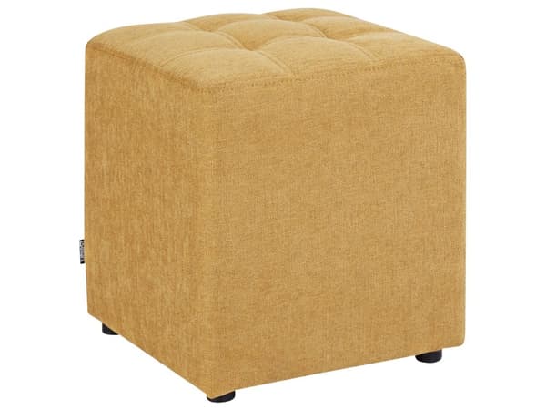 Puf Gult Stof 38 x 38 cm Firkantet form Moderne design Tilbehør Fodskammel Stue