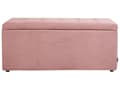 Miniatyrbillede 6 af 10: Puf lyserød polyester 100 x 42 x 40 cm polstret fodskammel stue moderne stil stue opholdsrum