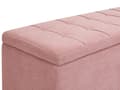 Miniatyrbillede 7 af 10: Puf lyserød polyester 100 x 42 x 40 cm polstret fodskammel stue moderne stil stue opholdsrum