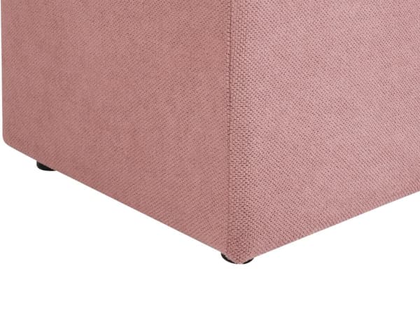 Puf lyserød polyester 100 x 42 x 40 cm polstret fodskammel stue moderne stil stue opholdsrum