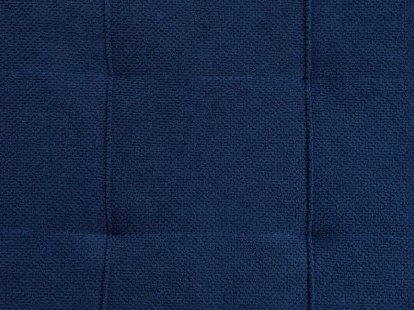 Puf mørkeblå polyester 100 x 42 x 40 cm polstret fodskammel stue moderne stil stue opholdsrum