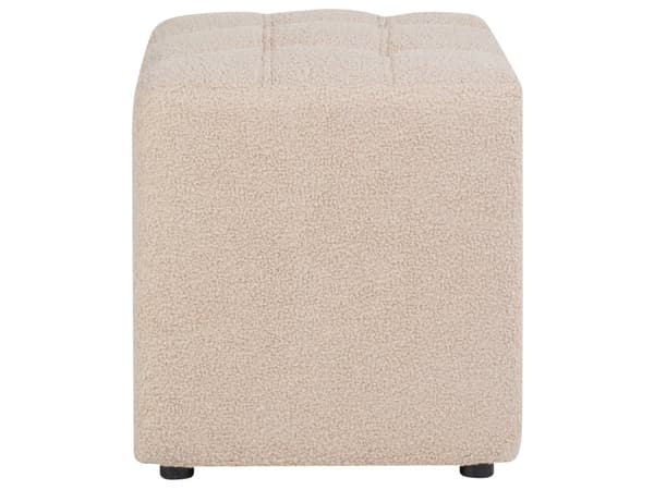 Puf Beige Bouclé 38 x 38 cm Firkantet form Moderne design Tilbehør Fodskammel Stue