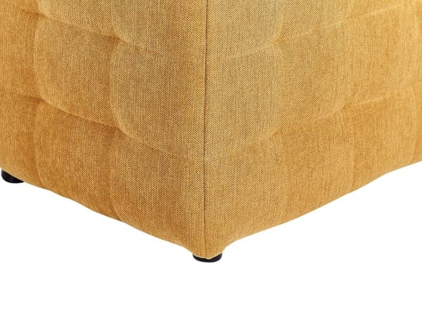 Rahi keltainen kangas verhoiltu 74 x 42 x 40 cm säilytystilalla tuftattu suorakulmio retro glamour tyyli