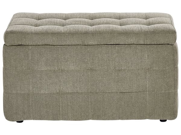 Rahi oliivinvihreä kangas verhoiltu 74 x 42 x 40 cm säilytystilalla tuftattu suorakulmio retro glamour tyyli