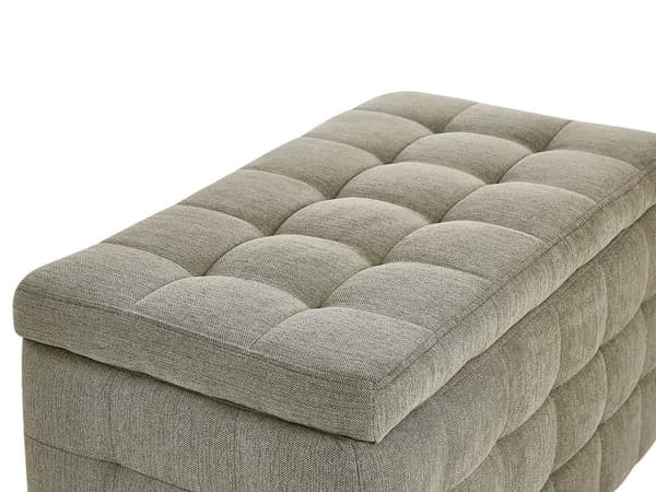 Rahi oliivinvihreä kangas verhoiltu 74 x 42 x 40 cm säilytystilalla tuftattu suorakulmio retro glamour tyyli