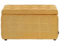 Miniatyrbilde 5 av 10: Puff med oppbevaring Gul Stoff 72 x 42 x 40 cm Dekorativ polstring Vannavvisende stoff Klassisk design Soveromsbenk