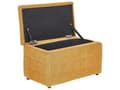 Miniatyrbilde 6 av 10: Puff med oppbevaring Gul Stoff 72 x 42 x 40 cm Dekorativ polstring Vannavvisende stoff Klassisk design Soveromsbenk