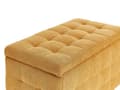 Miniatyrbilde 7 av 10: Puff med oppbevaring Gul Stoff 72 x 42 x 40 cm Dekorativ polstring Vannavvisende stoff Klassisk design Soveromsbenk