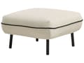 Miniatyrbilde 1 av 8: Fotskammel Lys beige Stoff Metallben Dekorative kanter i svart Firkantet form Retro og glamorøs stil Puff Stue