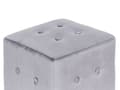 Miniatyrbilde 4 av 6: Puff Grå Fløyel 39 x 36 cm Dekorative knapper Klassisk design Fotskammel