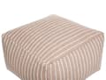 Miniatyrbild 5 av 8: Sittpuff för Trädgården Brun Syntetmaterial Fyrkantig 50 x 50 x 30 cm Utomhus Fotpall Handvävd Boho Stil