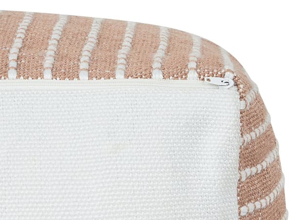 Sittpuff för Trädgården Brun Syntetmaterial Fyrkantig 50 x 50 x 30 cm Utomhus Fotpall Handvävd Boho Stil
