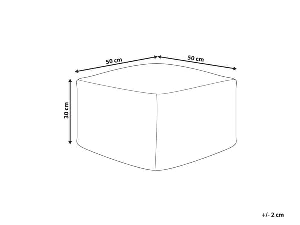 Utendørs puff Hvit Beige Syntetisk materiale 50 x 50 x 30 cm Kvadratisk form Håndvevd Bohemsk stil Hagemøbler