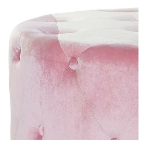 Fotpall DKD Home Decor Rosa Velvet Trä MDF Glam (2 pcs)
