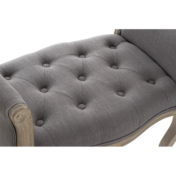 Sittpall DKD Home Decor Grå Naturell Gummiträ 65 x 46 x 60 cm