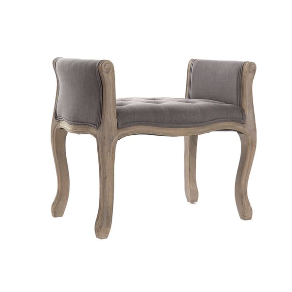 Sittpall DKD Home Decor Grå Naturell Gummiträ 65 x 46 x 60 cm
