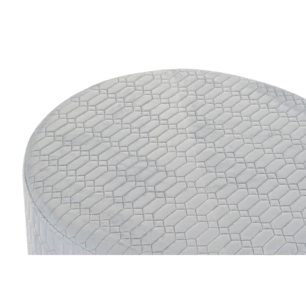 Fotpall DKD Home Decor Polyester Himmelsblå Badsvamp Trä MDF (55 x 55 x 35 cm)