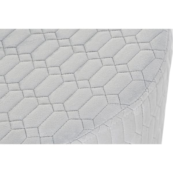 Fotpall DKD Home Decor Polyester Himmelsblå Badsvamp Trä MDF (55 x 55 x 35 cm)