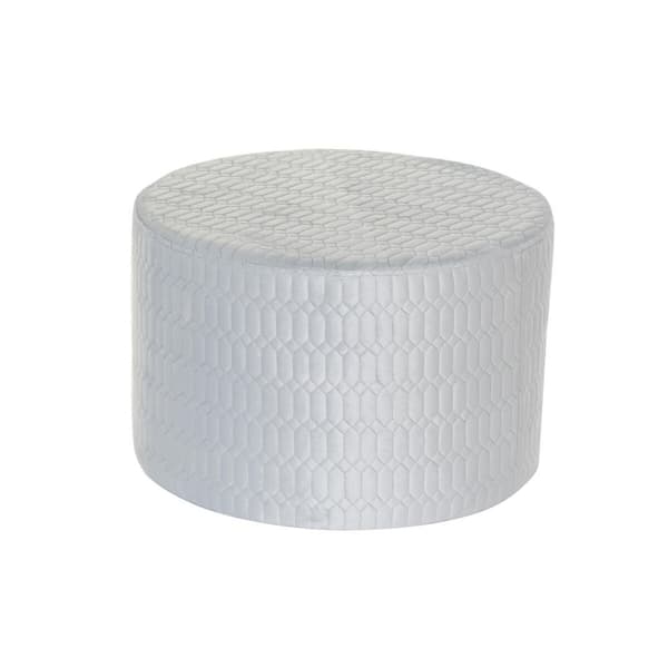 Fotpall DKD Home Decor Polyester Himmelsblå Badsvamp Trä MDF (55 x 55 x 35 cm)
