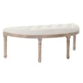 Miniatyrbild 1 av 3: Sittpall DKD Home Decor Beige Naturell Gummiträ Plast 125 x 43 x 48 cm