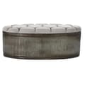 Miniatyrbild 3 av 6: Sittpall DKD Home Decor   Beige Metall Polyester Mörkbrun (121 x 44 x 47,5 cm)