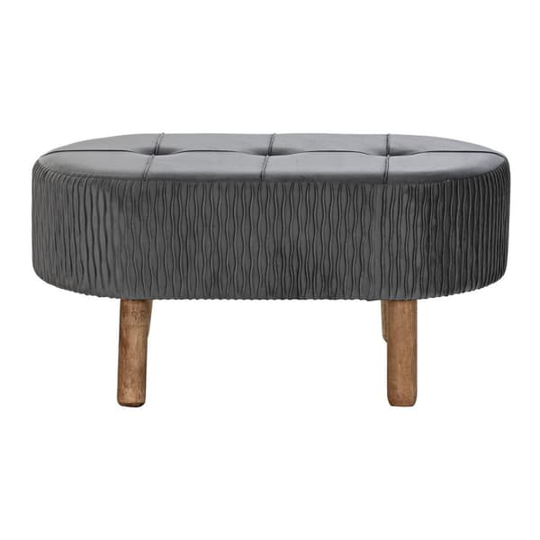 Sittpall DKD Home Decor   Grå Naturell Mörkgrå Trä 80 x 46 x 38 cm