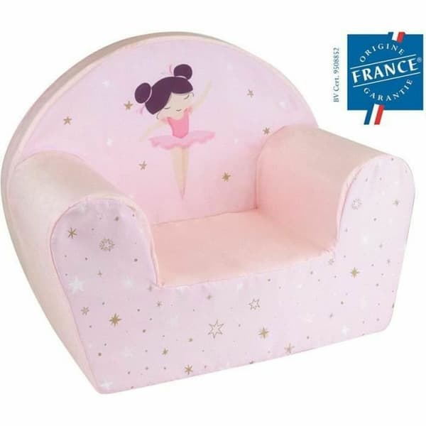 Barnfåtölj Fun House Dancer Ballerina Club Rosa 52 x 33 x 42 cm