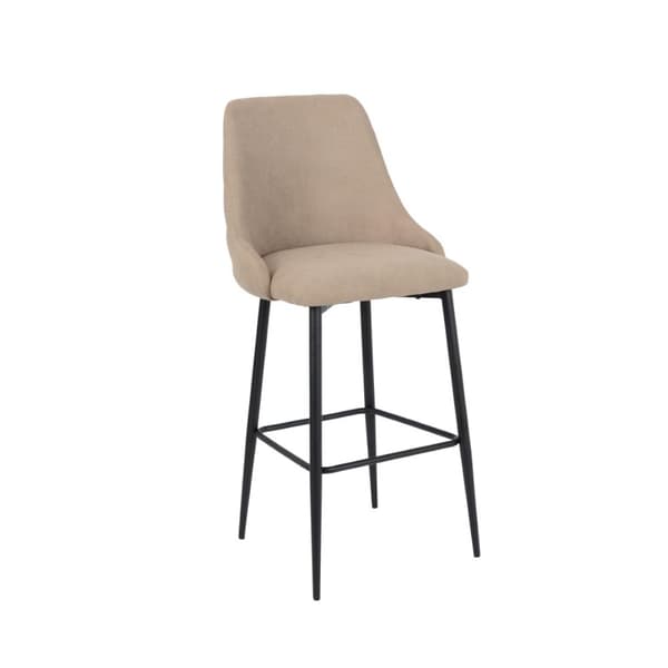Sittpall DKD Home Decor 53 x 57 x 110 cm Svart Beige Metall Brun