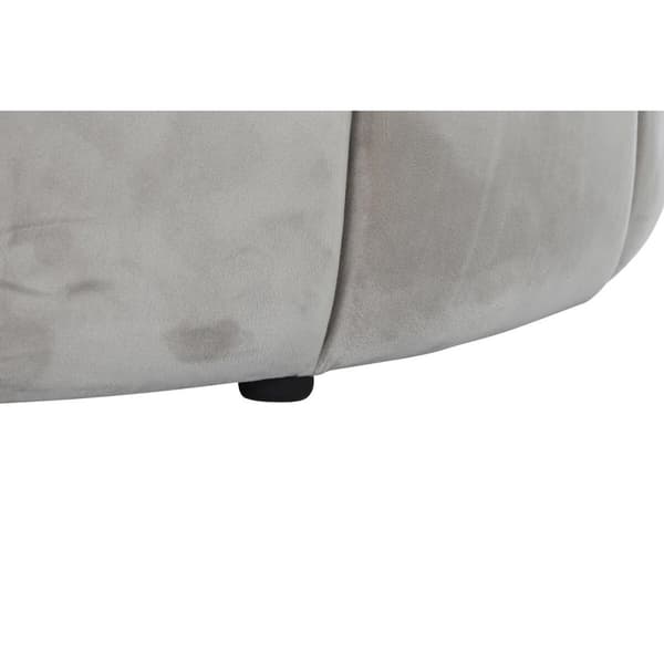 Fotpall DKD Home Decor Beige Polyester Trä MDF (86 x 86 x 48 cm)
