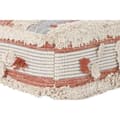 Miniatyrbild 2 av 3: Puff DKD Home Decor Vit Orange Ränder Boho 60 x 60 x 25 cm (2 antal)
