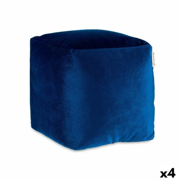 Puff Sammet Blå 30 x 30 x 30 cm (4 antal)
