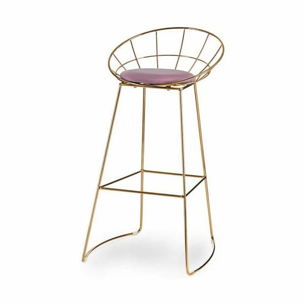 Sittpall Rosa Gyllene Järn 51 x 94 x 52 cm (2 antal)