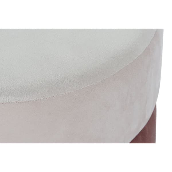 Fotpall DKD Home Decor Rosa Gyllene Metall Sammet 48 x 48 x 47 cm