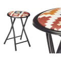 Miniatyrbillede 2 af 4: Sammenklappelig skammel Boho Chic Sort PVC Metal 30 x 30 x 45 cm (10 enheder)
