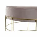 Miniatyrbilde 2 av 2: Fotstøtte DKD Home Decor Gyllen Metall Polyester Lyse Rosa (60 x 60 x 37.5 cm)