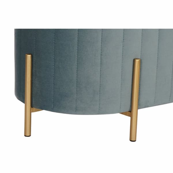 Krakk DKD Home Decor   Blå Gyllen Metall Polyester Fløyel (123 x 50 x 45 cm)