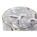 Miniatyrbilde 3 av 3: Fotstøtte DKD Home Decor Blå Hvit Grønn Tre Fløyel Fugl Orientalsk 35 x 35 x 35 cm (2 enheter)