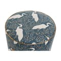 Miniatyrbilde 2 av 3: Fotstøtte DKD Home Decor Blå Hvit Grønn Tre Fløyel Fugl Orientalsk 35 x 35 x 35 cm (2 enheter)