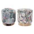 Miniatyrbilde 1 av 3: Fotstøtte DKD Home Decor Flerfarget Tre Metall Tropisk 35 x 35 x 35 cm (2 enheter)