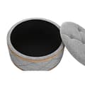 Miniatyrbilde 3 av 4: Krakk DKD Home Decor   Naturell Tre Polyester Lysegrp (80 x 80 x 43 cm)