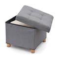 Miniatyrbilde 1 av 3: Puff Domopak Living Grå 38 x 38 x 34 cm Polyester