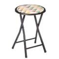 Miniatyrbilde 4 av 4: Sammenleggbar Krakk Geometric Svart PVC Metall 30 x 30 x 45 cm (10 enheter)