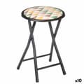 Miniatyrbilde 1 av 4: Sammenleggbar Krakk Geometric Svart PVC Metall 30 x 30 x 45 cm (10 enheter)