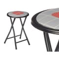 Miniatyrbilde 2 av 4: Sammenleggbar Krakk Hand Made Brun Svart Grå PVC Metall 30 x 30 x 45 cm (10 enheter)