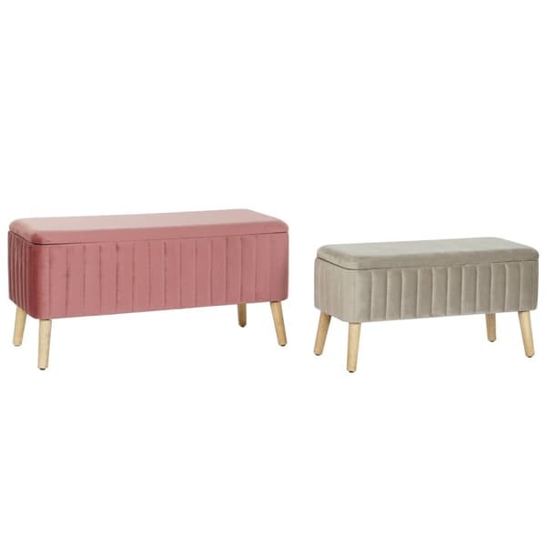 Krakk DKD Home Decor Grå Burgunder Gyllen Gran 100 x 44 x 47 cm (2 enheter)