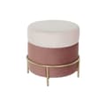 Miniatyrbilde 1 av 4: Fotstøtte DKD Home Decor Rosa Gyllen Metall Fløyel 48 x 48 x 47 cm